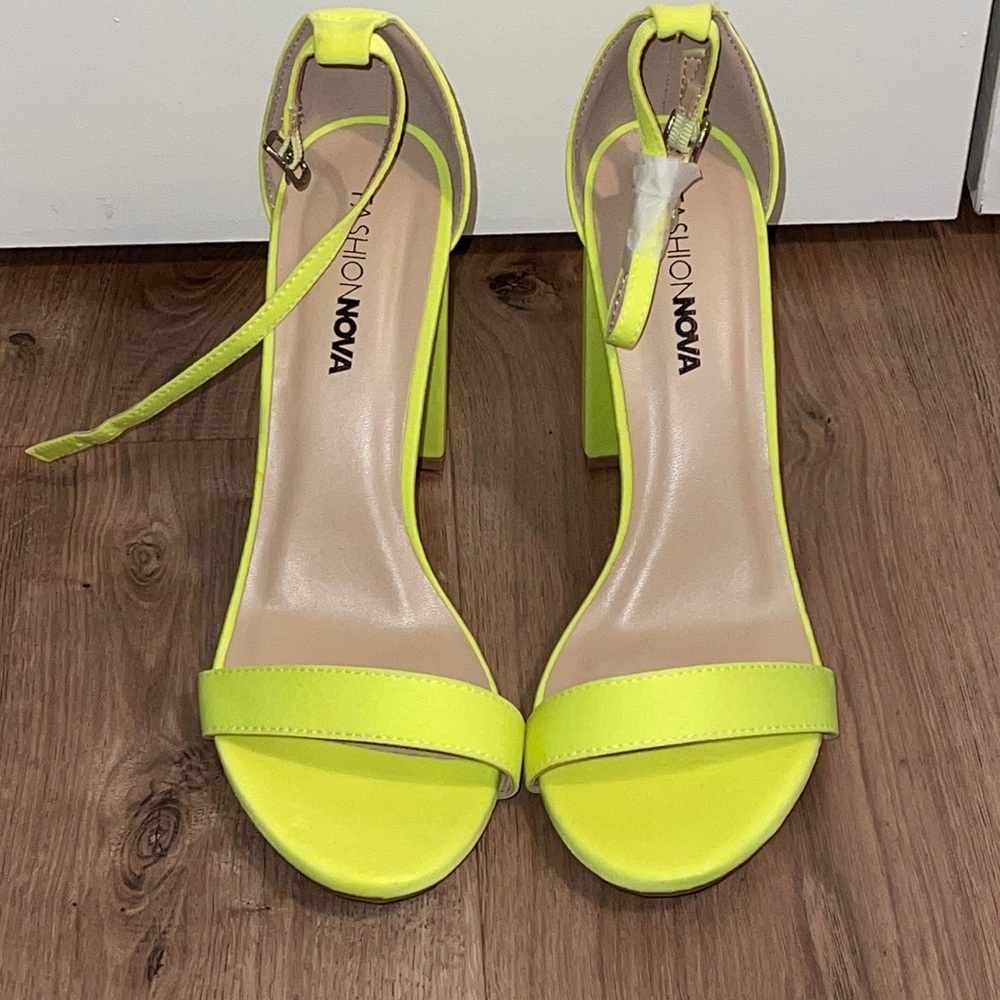 Fashion Nova Neon Green Heels